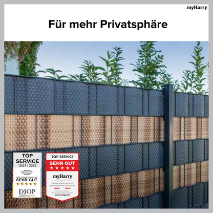 Rattan Sichtschutzstreifen Anthrazit RD03 255cm